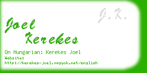 joel kerekes business card